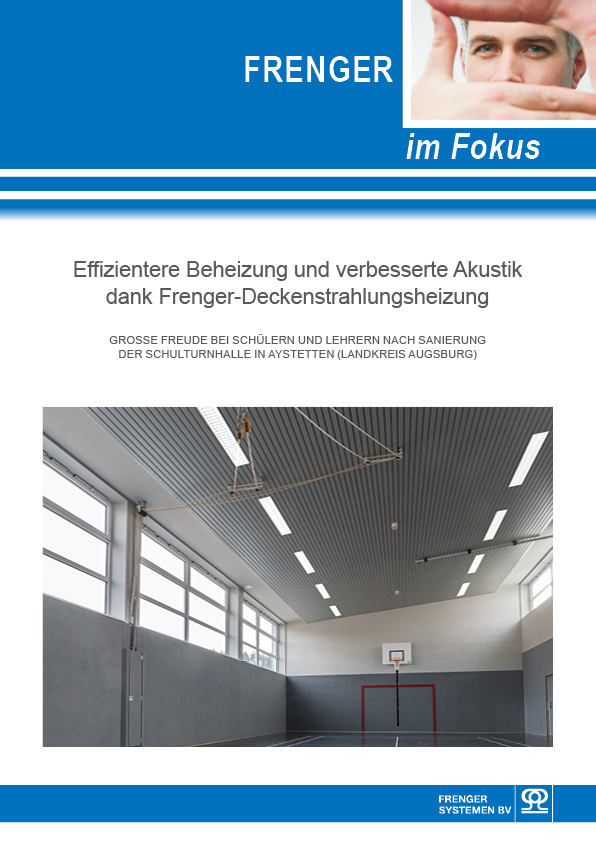 Schulturnhalle in Aystetten - Frenger Deckenstrahlungsheizung